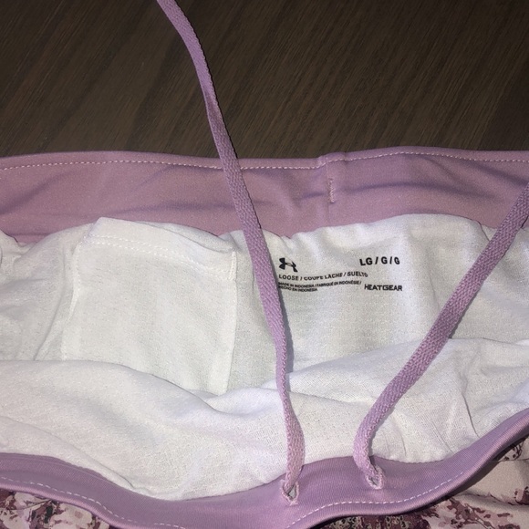 Under armour 💜 headgear w insert Shorts Sz L - Picture 3 of 4